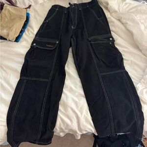 Urban Outfitters BDG Black Cargo Pants with Contrast Stitching